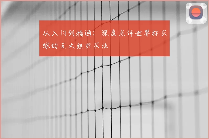 从入门到精通:深度点评世界杯买球的五大经典买法